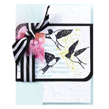 Spellbinders BetterPress Plate & Die Set - Dina Wakley / Collaged Birds